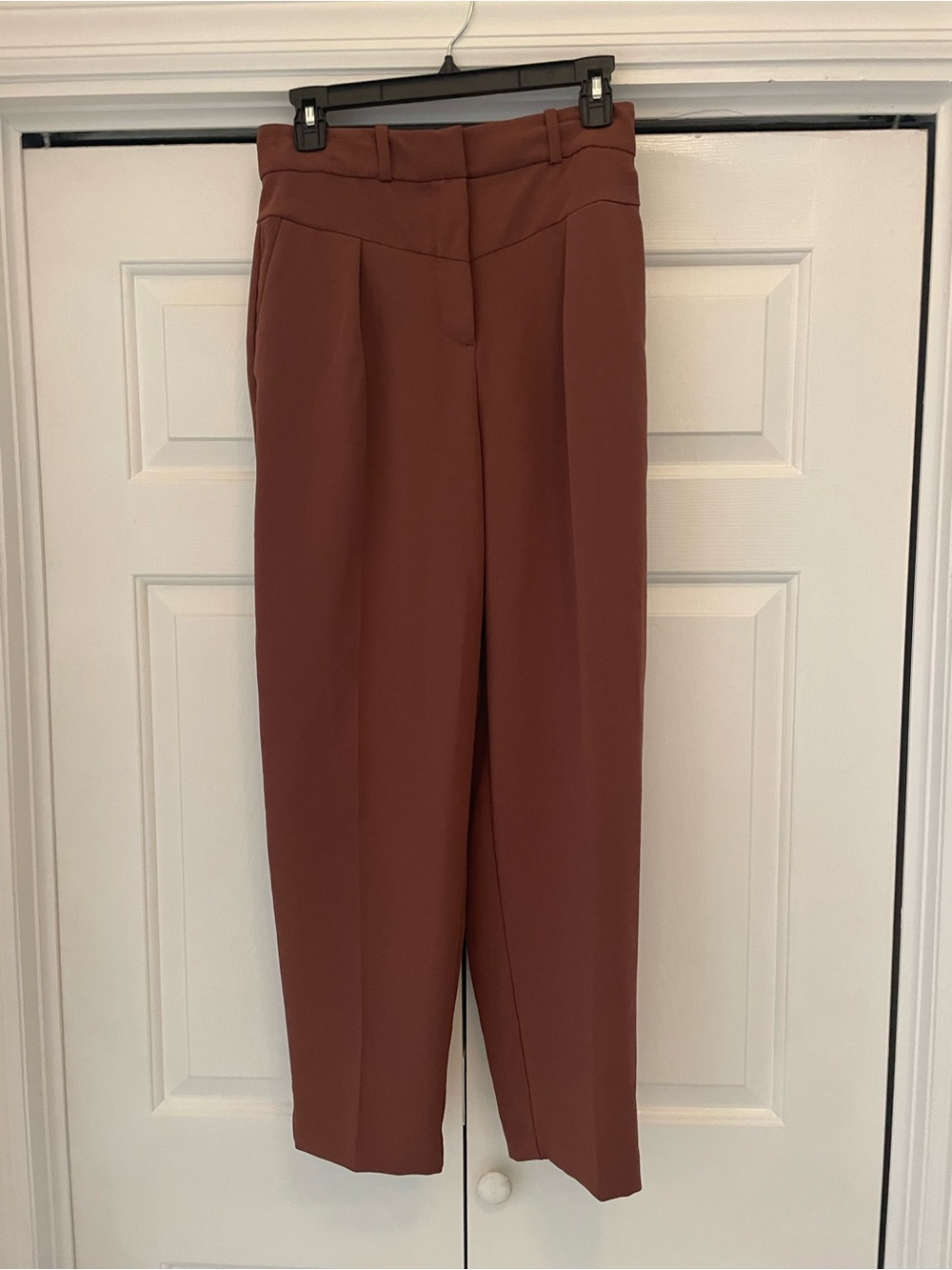 Wilfred Tailored High-Waist Straight Trousers - Rust